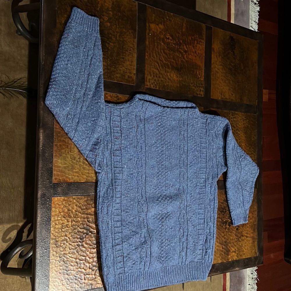 Laurie Stacey Patterned Knit Boat Neck Sweater Vintage Made in USA